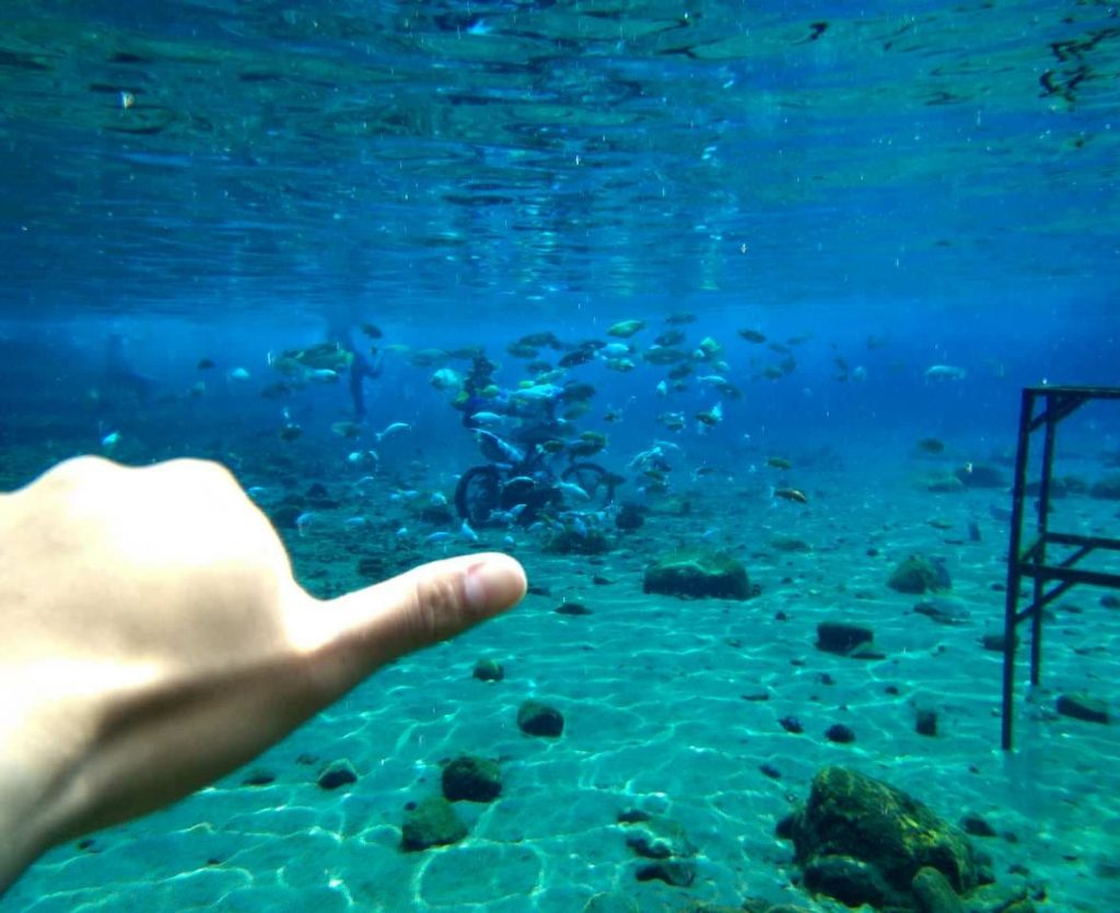 foto pemandangan bawah air kola Umbul Ponggok