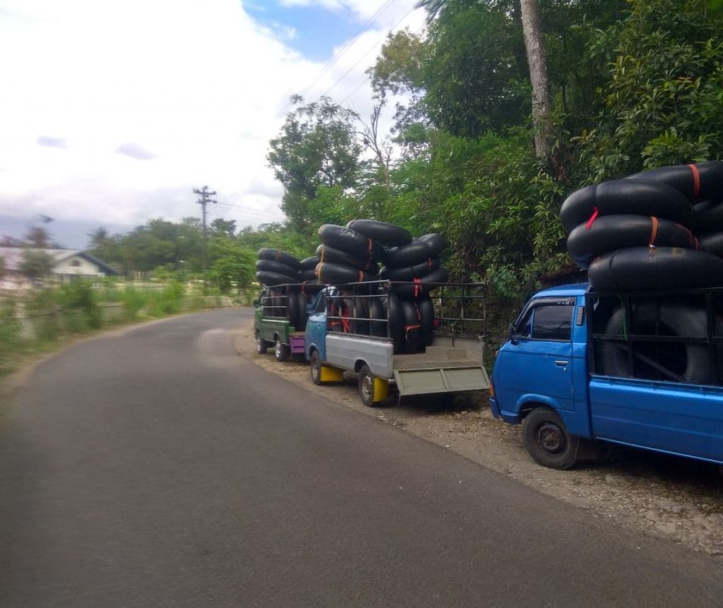 sarana transportasi kawasan wisata Gua Pindul