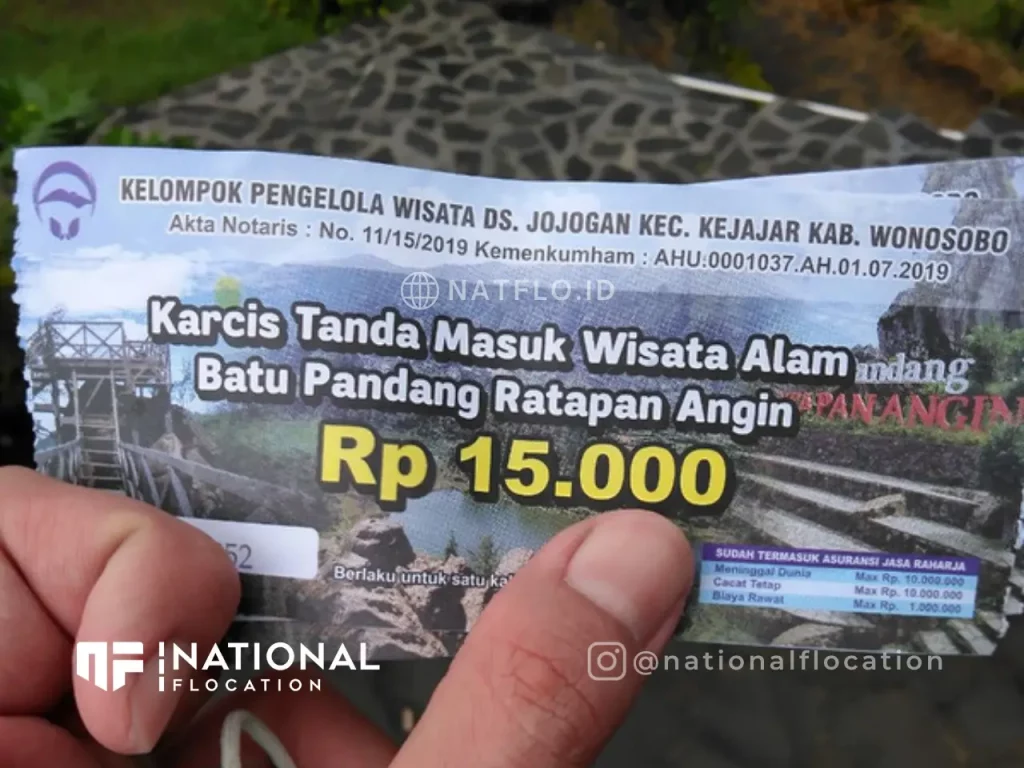 harga tiket masuk wisata alam Batu Pandang Ratapan Angin