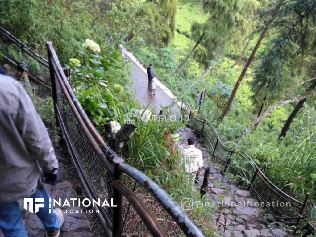 jalan setapak anak tangga wisata Bukit Sikunir Dieng