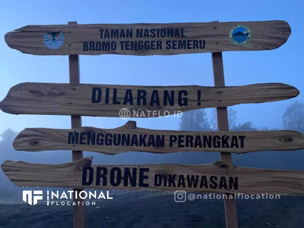 44 peraturan di kawah Gunung Bromo tidak boleh menerbangkan drone