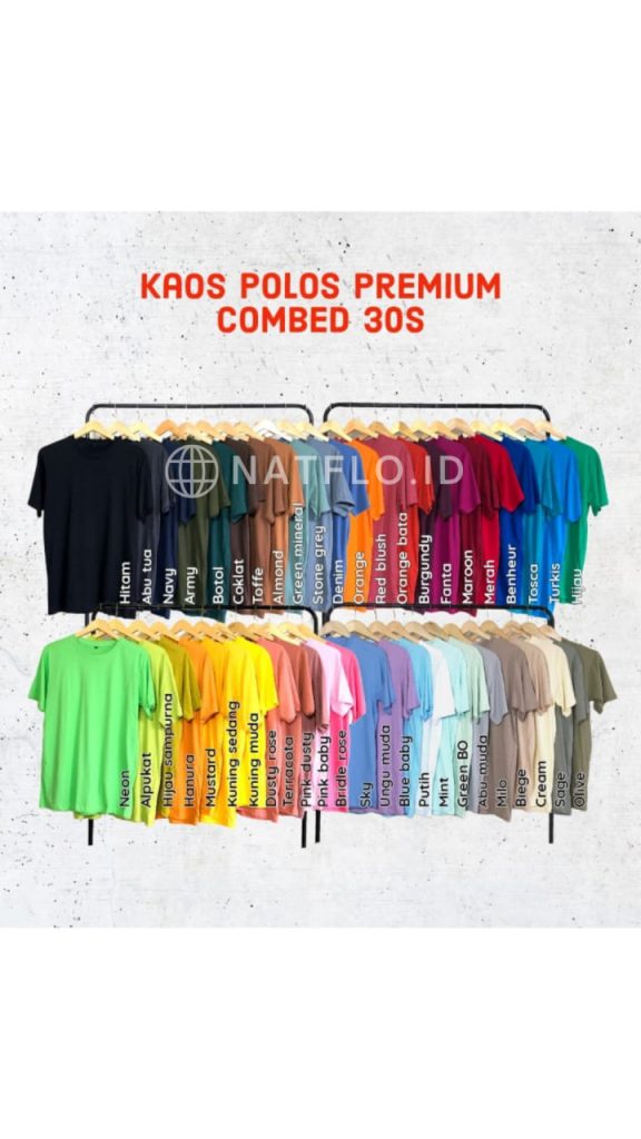 pilihan warna kaos polos katun combed cotton 30s bagus berkualitas di toko kaos jogja (2)